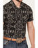 Rock & Roll Denim Men's Southwestern Print Stretch Short Sleeve Pearl Snap Western Shirt, Charcoal, hi-res