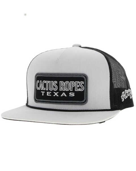 Hooey Men's Cactus Ropes Snapback Baseball Cap, White, hi-res