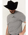Image #2 - Smith & Wesson Men's Flying Eagle Short Sleeve Graphic T-Shirt, Grey, hi-res