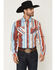 Image #1 - Kimes Ranch Men's Clancy Stripe Print Long Sleeve Button-Down Western Shirt, Red, hi-res