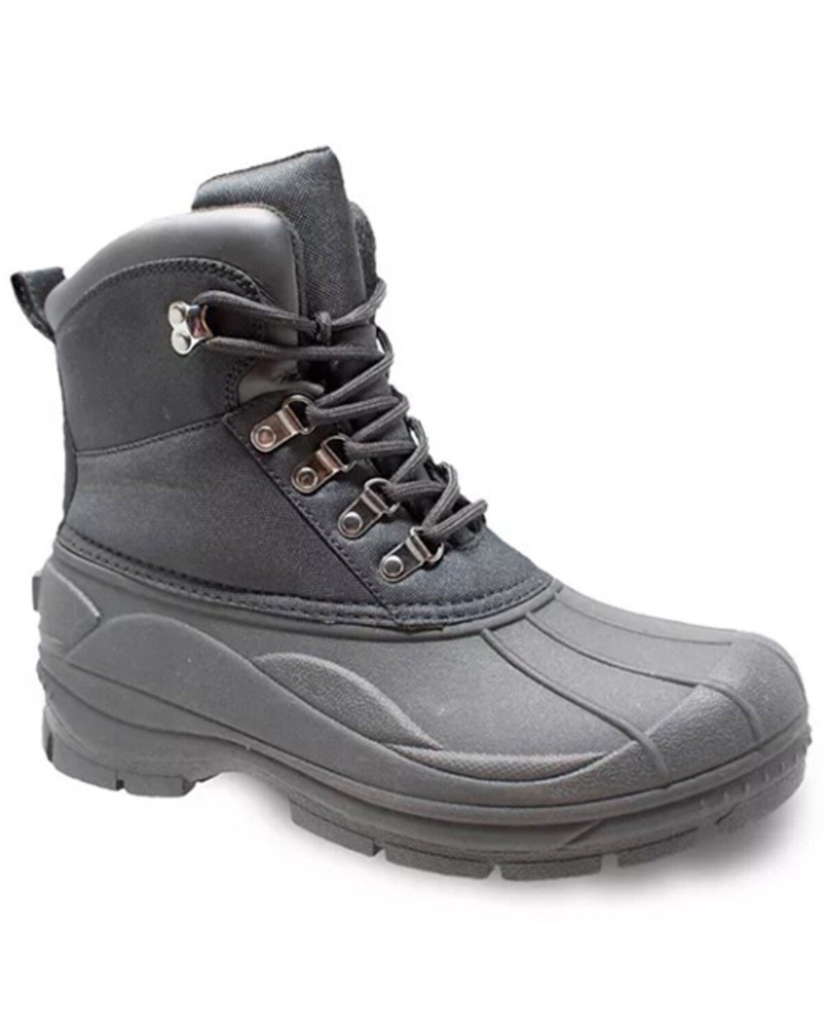 Winter Tecs Men's Nylon Winter Boots - Round Toe, Black, hi-res