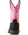 Image #3 - Ariat Girls' Outrider Floral Embossed Western Boots - Broad Square Toe, Black, hi-res