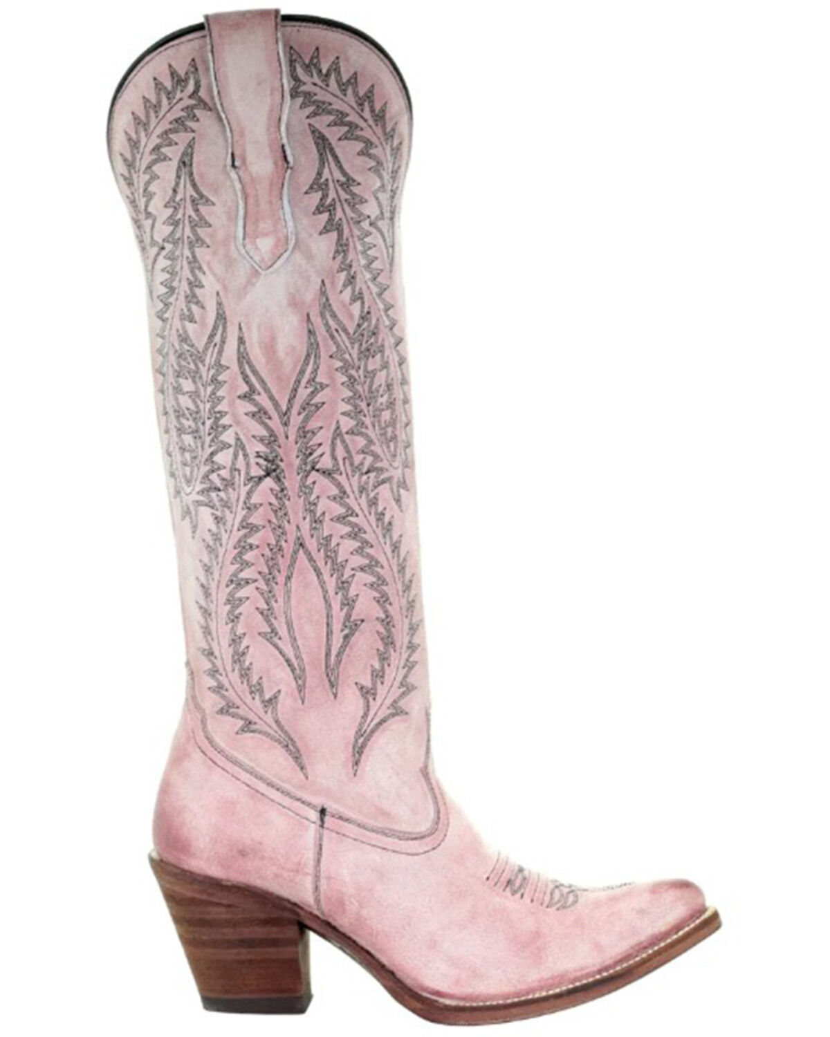 Image #2 - Corral Women's Embroidered Tall Western Boots - Round Toe, Rose, hi-res
