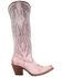 Image #2 - Corral Women's Embroidered Tall Western Boots - Round Toe, Rose, hi-res