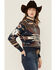 Image #2 - Shyanne Women's Southwestern Print Pullover, Navy, hi-res