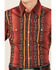 Image #3 - Wrangler Boys' Southwestern Striped Long Sleeve Pearl Snap Western Shirt, Rust Copper, hi-res