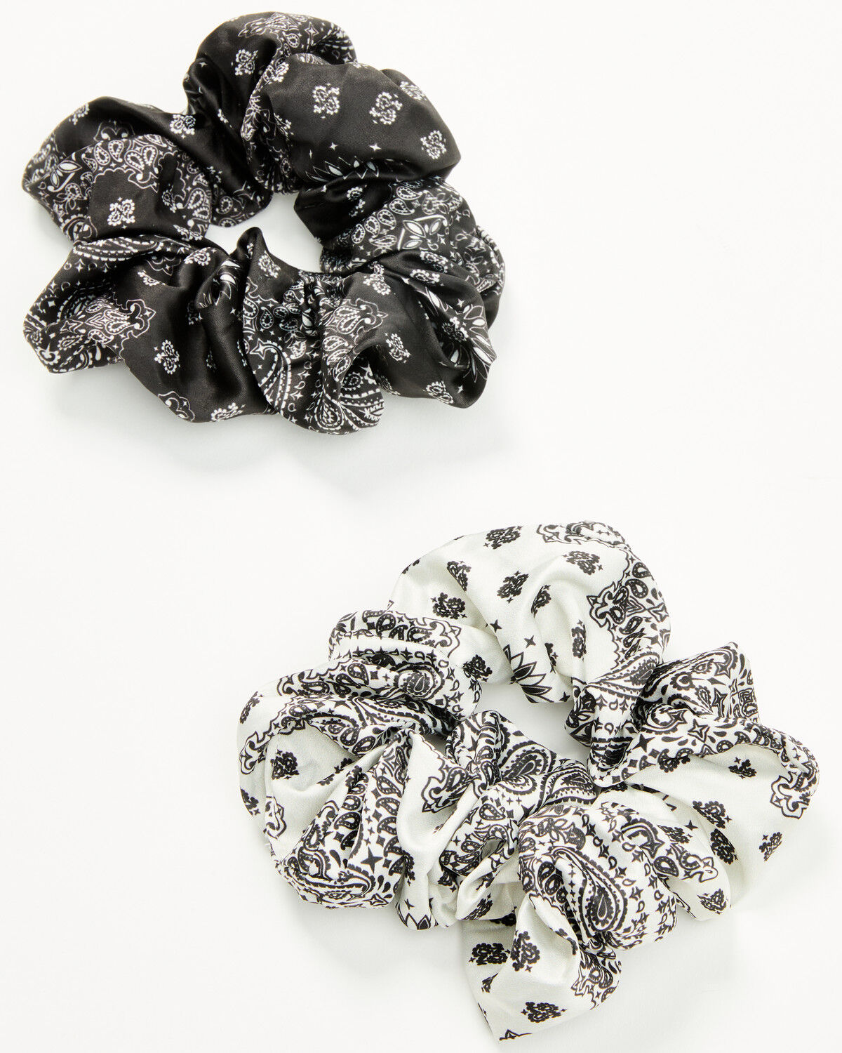 Image #4 - Idyllwind Women's Bellshire Oversized Scrunchies - 2 Piece, Black/white, hi-res