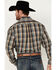 Image #4 - Stetson Men's Dobby Plaid Print Long Sleeve Button-Down Western Shirt , Grey, hi-res