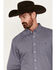 Image #2 - Resistol Men's Owen Geo Print Long Sleeve Button-Down Western Shirt, Blue, hi-res