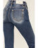 Image #2 - Miss Me Women's Medium Wash Mid Rise Border Stitch Bootcut Stretch Denim Jeans , Medium Wash, hi-res