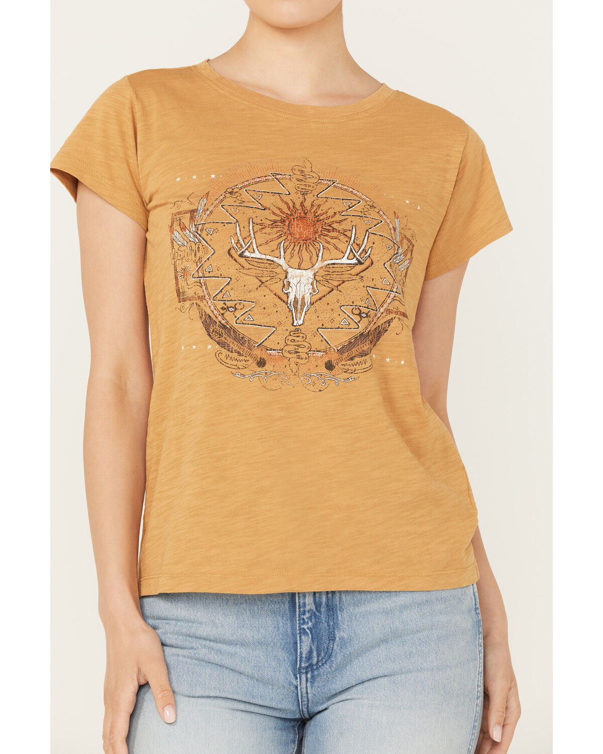 Image #3 - Shyanne Women's Wild West Tee, Coffee, hi-res
