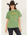 Image #1 - Cleo + Wolf Women's Eddy Lucky Horseshoe Short Sleeve Graphic Tee, Green, hi-res
