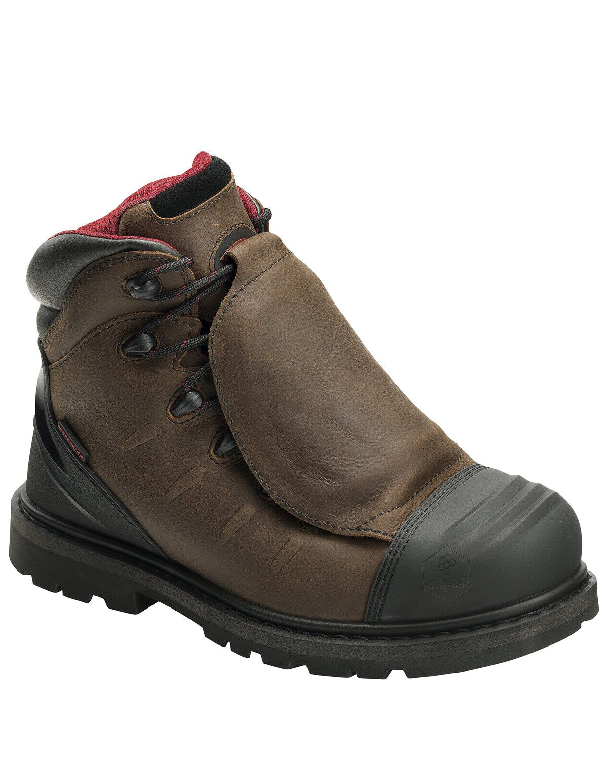 Image #1 - Avenger Men's Hammer External Met Guard Work Boots - Carbon Toe, Brown, hi-res
