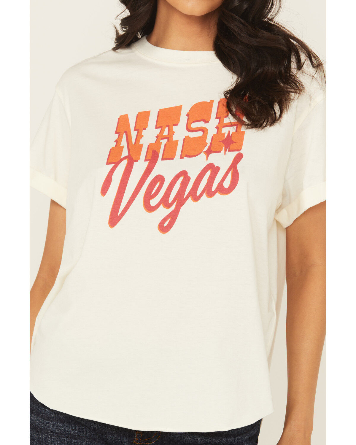Image #4 - Idyllwind Women's Nashvegas Short Sleeve Relaxed Graphic Tee, Ivory, hi-res
