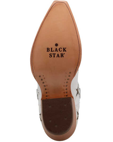 Image #7 - Black Star Women's Marfa Star Inlay Studded Western Boots - Snip Toe , Silver, hi-res