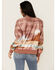 Image #4 - Hooey Women's Desert Land Satin Bomber Jacket, Pink, hi-res