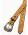 Image #2 - Roper Girls' Rainbow Stitched Faux Leather Belt, Brown, hi-res