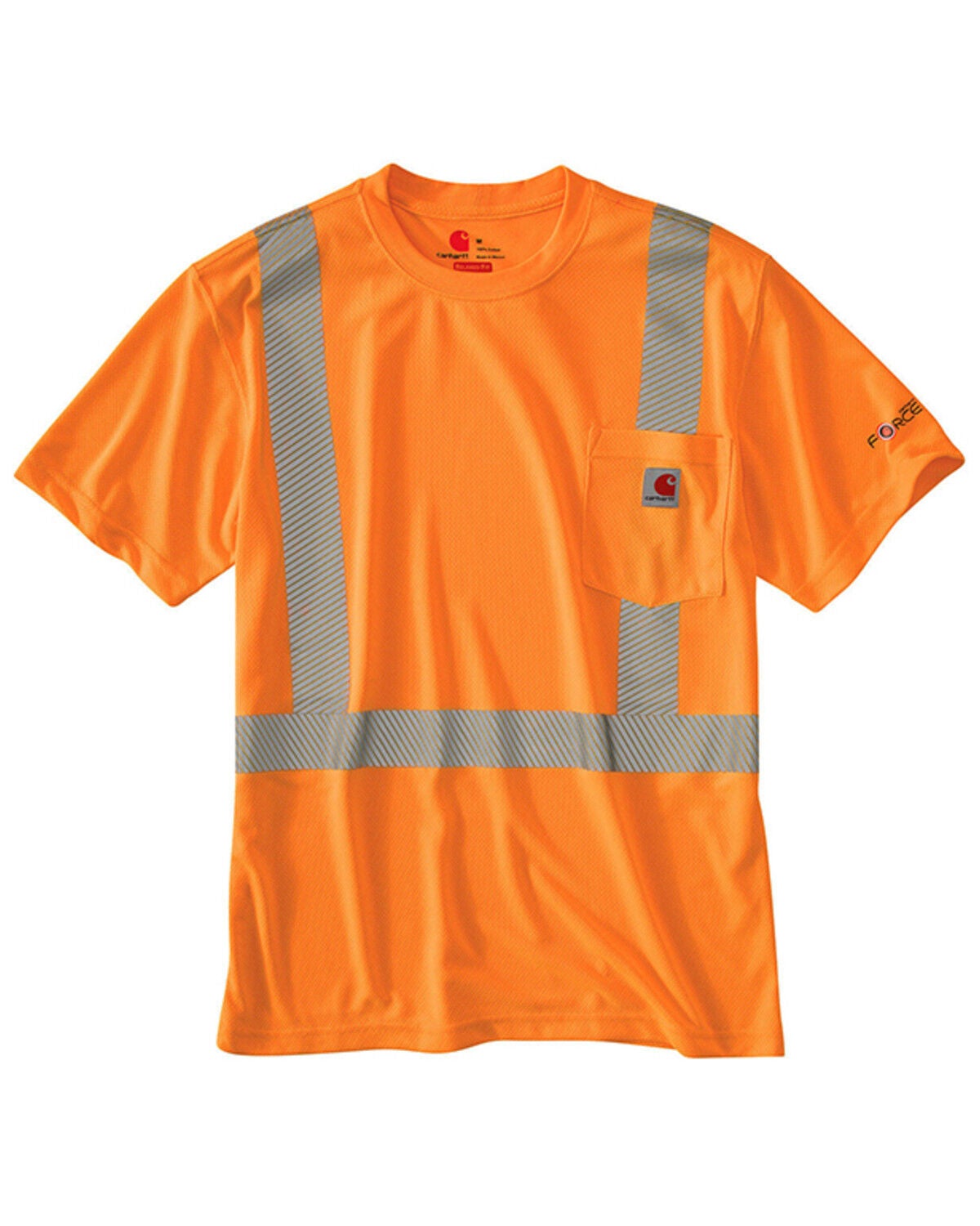 Carhartt Force High-Vis Short Sleeve Class 2 T-Shirt, Orange, hi-res
