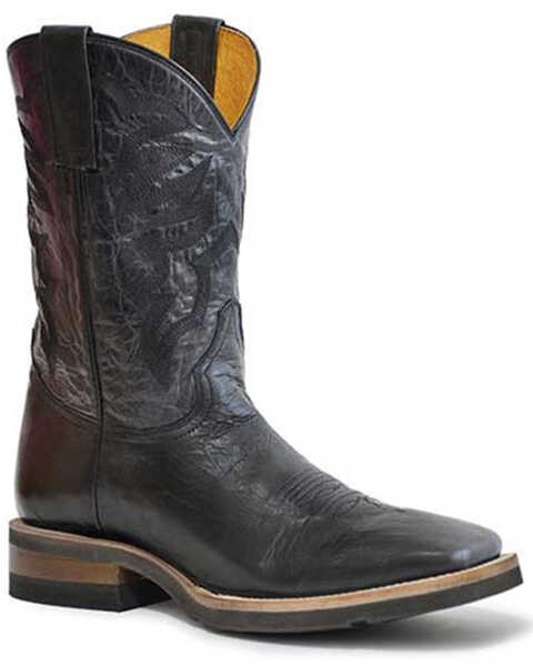 Image #1 - Roper Men's Parker Western Performance Boots - Broad Square Toe, Black, hi-res
