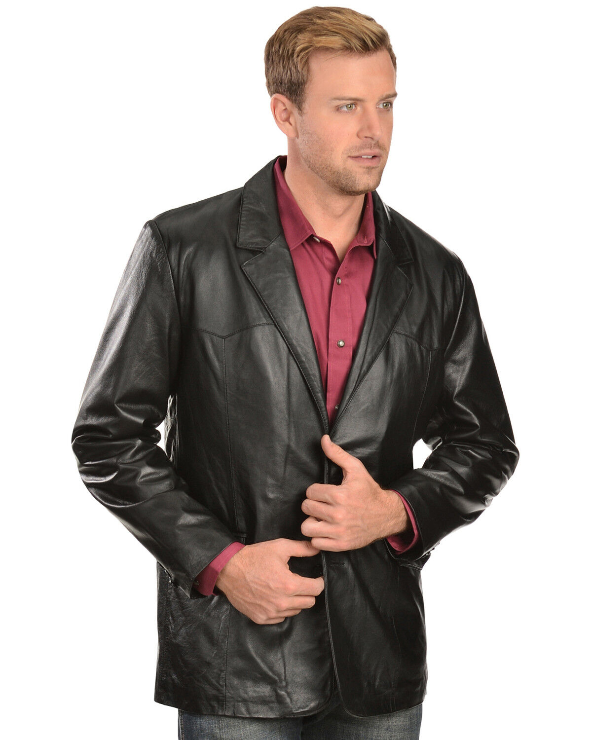 Image #2 - Scully Lamb Leather Blazer - Big, Black, hi-res