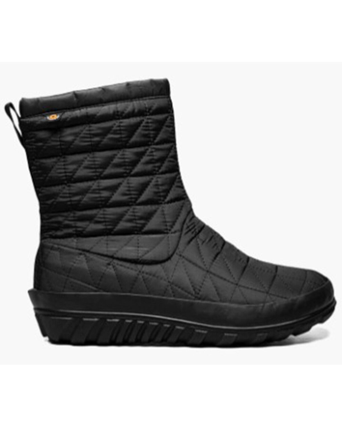 Image #2 - Bogs Women's Snowday II Mid Work Boots - Soft Toe, Black, hi-res
