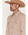 Image #2 - RANK 45&reg; Men's Wash Board Geo Print Long Sleeve Snap Stretch Western Shirt, Beige, hi-res