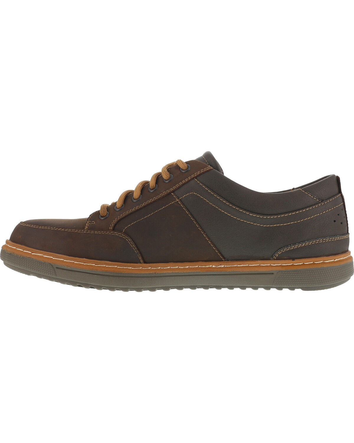 Image #4 - Florsheim Men's Gridley Casual Oxford Shoes - Steel Toe, Brown, hi-res