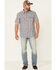 Image #2 - Moonshine Spirit Men's Fence Post Plaid Short Sleeve Snap Western Shirt, White, hi-res