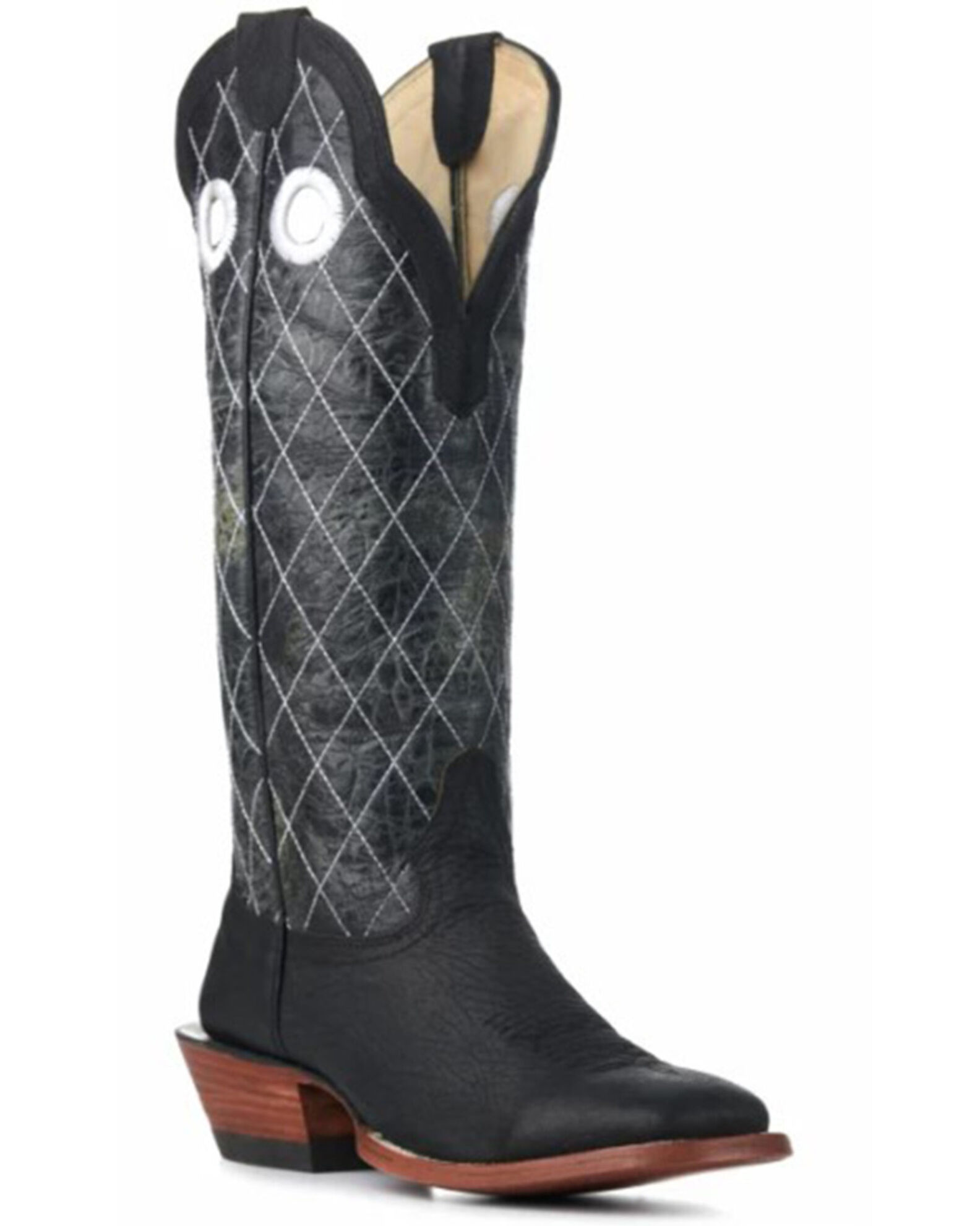 Hondo Boots Men s Crazy Horse Broad Square Toe Western Boots