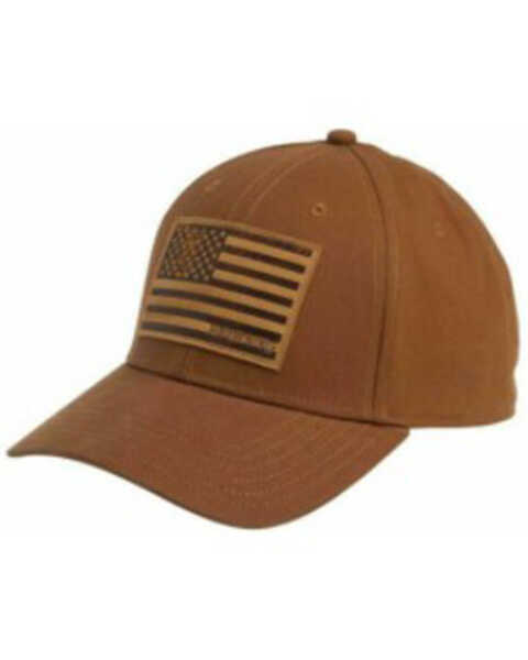 Image #1 - Browning Women's American Flag Patch Ball Cap , Brown, hi-res