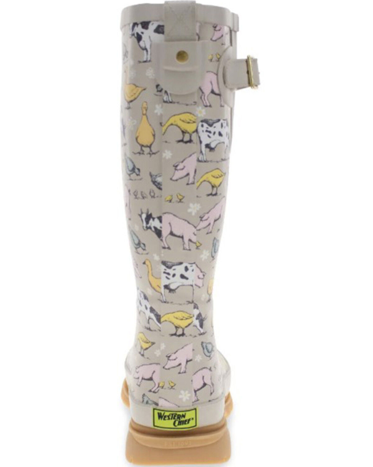 Image #4 - Western Chief Women's Farmhouse Tall Rain Boots - Round Toe, Taupe, hi-res
