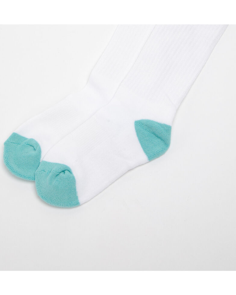 Shyanne Girls' 3 Pack Basic Knee High Socks, Turquoise, hi-res