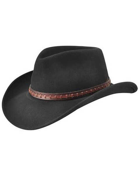Wind River by Bailey Firehole Black Western Hat, Black, hi-res