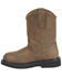 Georgia Boot Boys' Pull On Work Boots - Soft Toe, Brown, hi-res