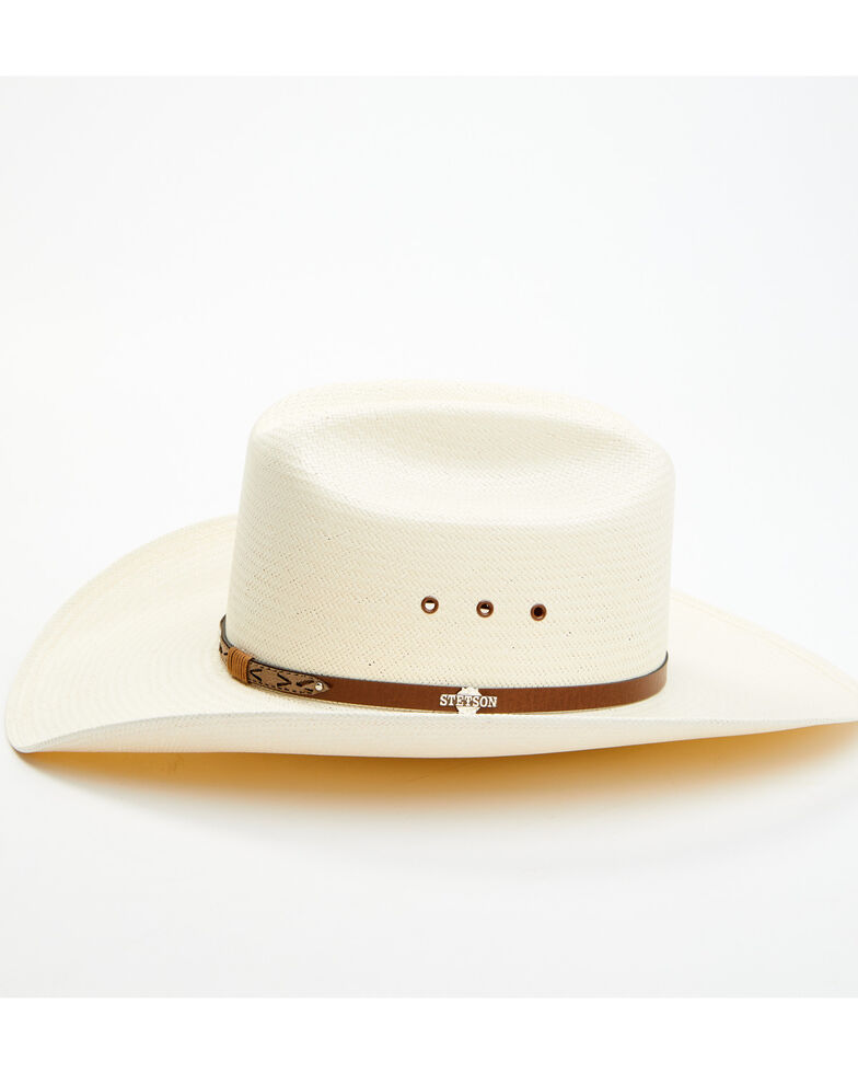 Stetson Rodeo Natural Cattleman Straw Western Hat , Natural, hi-res