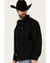 Image #2 - Cinch Men's Canvas Solid Snap Jacket, Black, hi-res