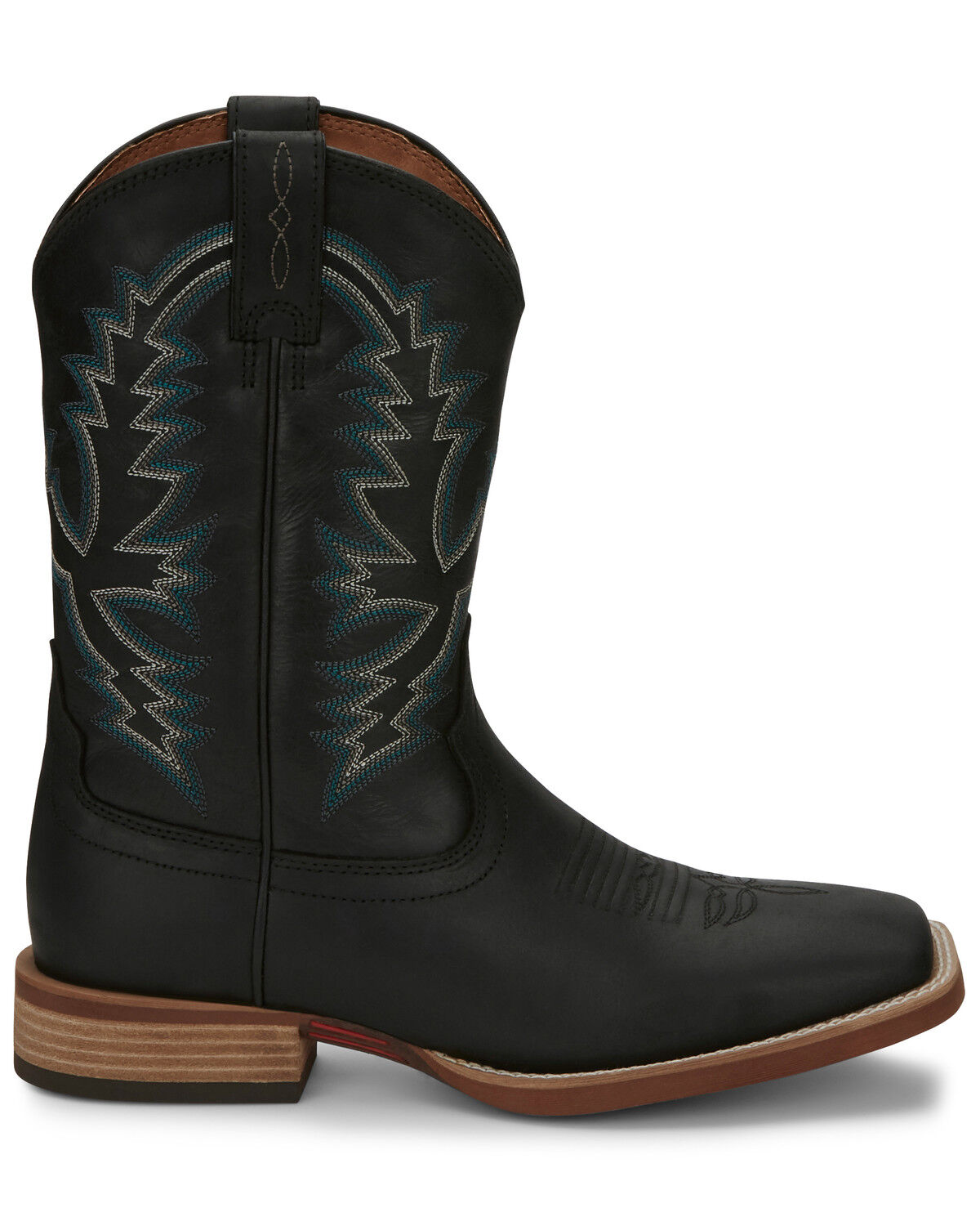 justin black boots