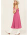 Image #2 - Molly Bracken Women's Sleeveless Midi Dress, Magenta, hi-res