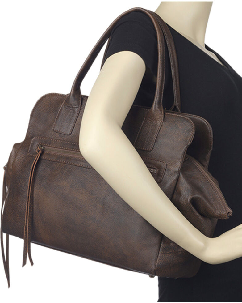 TrueLu Women's Brown Ava Shoulder Bag , Dark Brown, hi-res