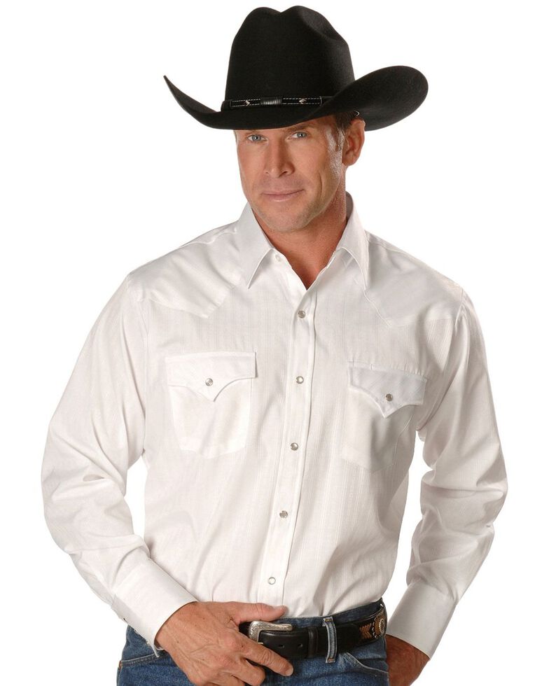 Ely Dobby Solid Western Dress Shirt | Sheplers