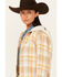 Image #2 - Kimes Ranch Delano Plaid Print Hooded Flannel Jacket, Mustard, hi-res