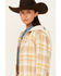 Image #2 - Kimes Ranch Delano Plaid Print Hooded Flannel Jacket , Mustard, hi-res