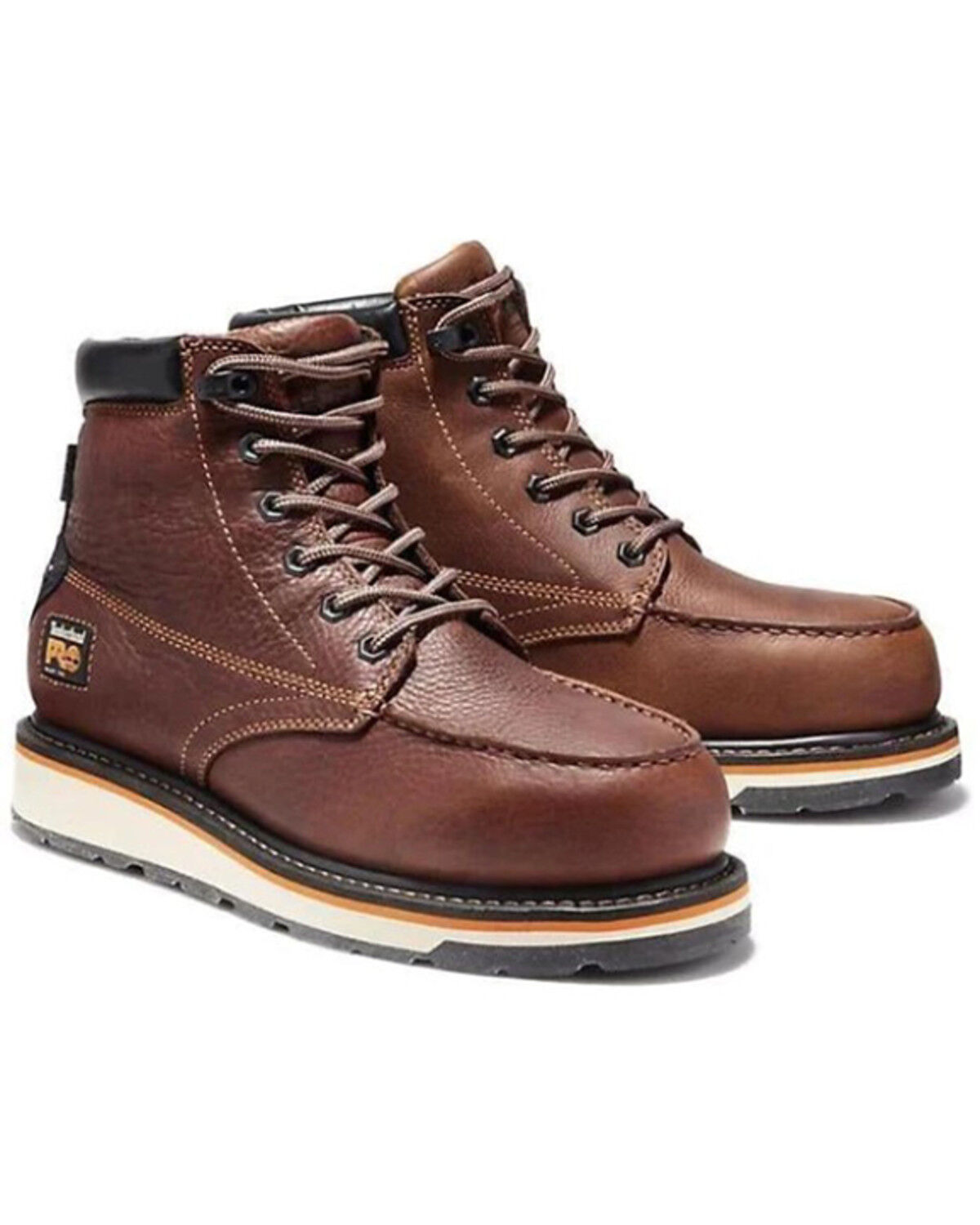 Image #1 - Timberland PRO Men's 6" Gridworks Waterproof Work Boots - Alloy Toe, Brown, hi-res