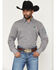 Image #1 - Wrangler Men's Mexico Logo Geo Print Long Sleeve Snap Western Shirt, Grey, hi-res