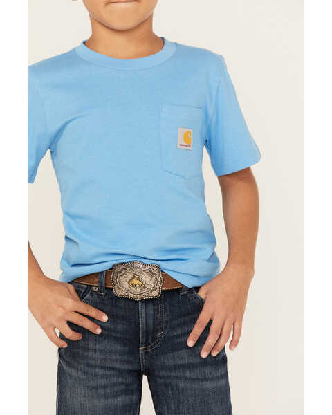 Image #3 - Carhartt Boys' Outfish Short Sleeve T-Shirt, Light Blue, hi-res