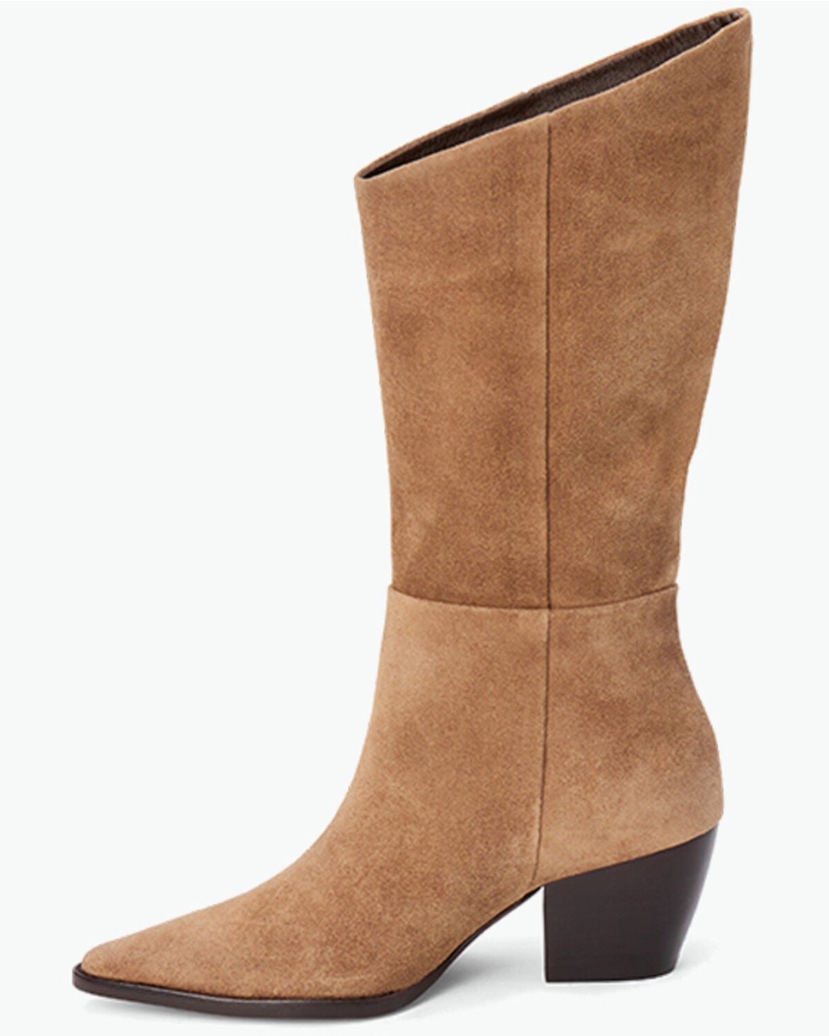 Image #3 - Matisse Women's Edie Mid Calf Suede Western Boots - Round Toe, Brown, hi-res