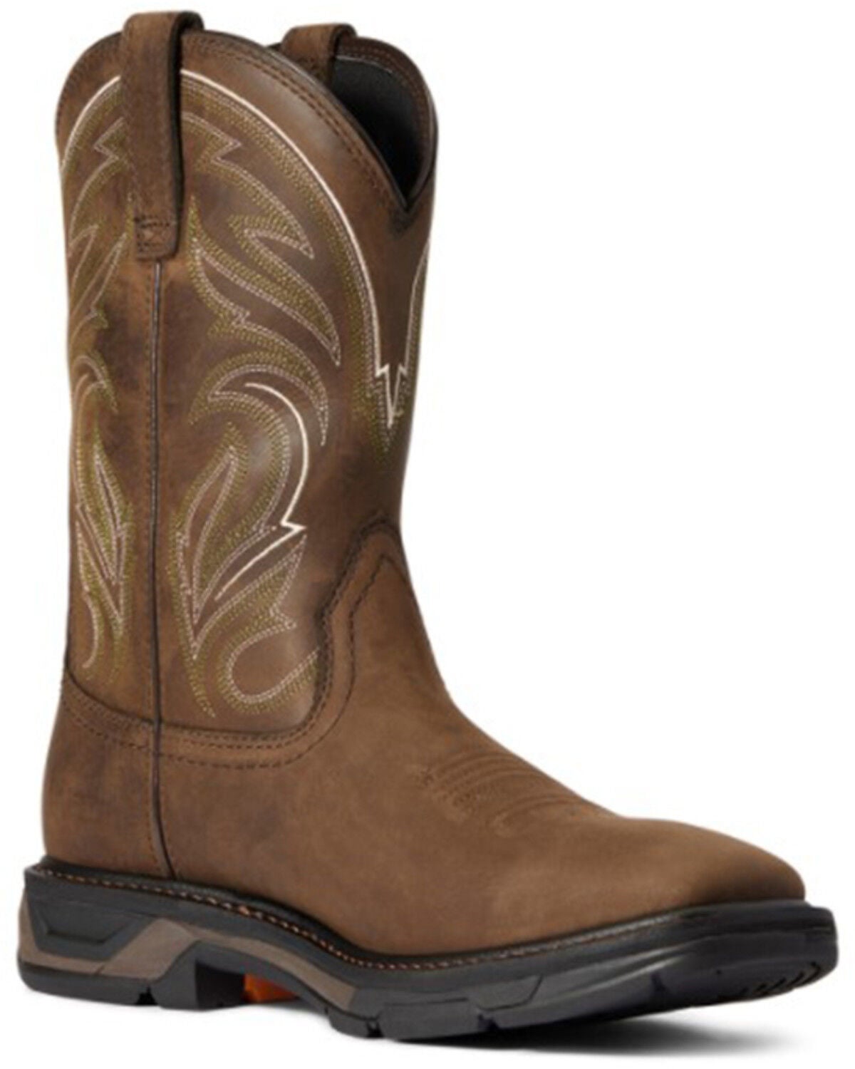 Ariat Men's WorkHog&reg; Cottonwood Western Work Boots - Broad Square Toe, Brown, hi-res