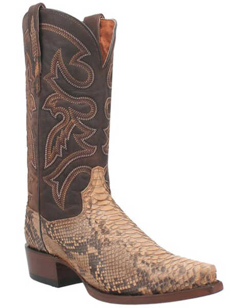 Dan Post Men's Exotic Python Western Boots - Snip Toe, Sand, hi-res
