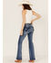 7 For All Mankind Women's Light Wash Mid Rise Dojo Wide Jeans, Blue, hi-res