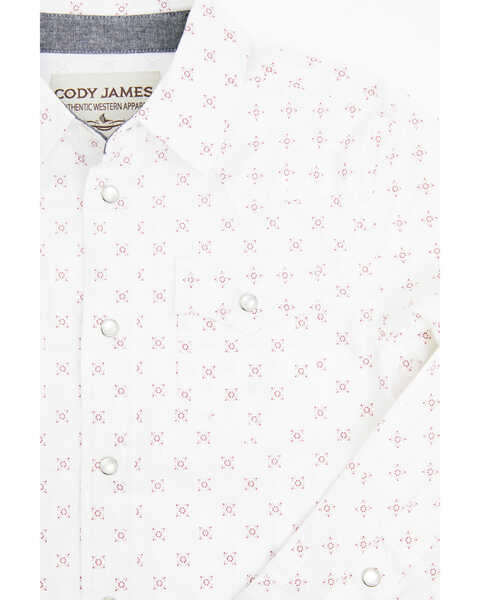 Image #2 - Cody James Toddler Boys' North Star Geo Print Long Sleeve Pearl Snap Western Shirt , Ivory, hi-res